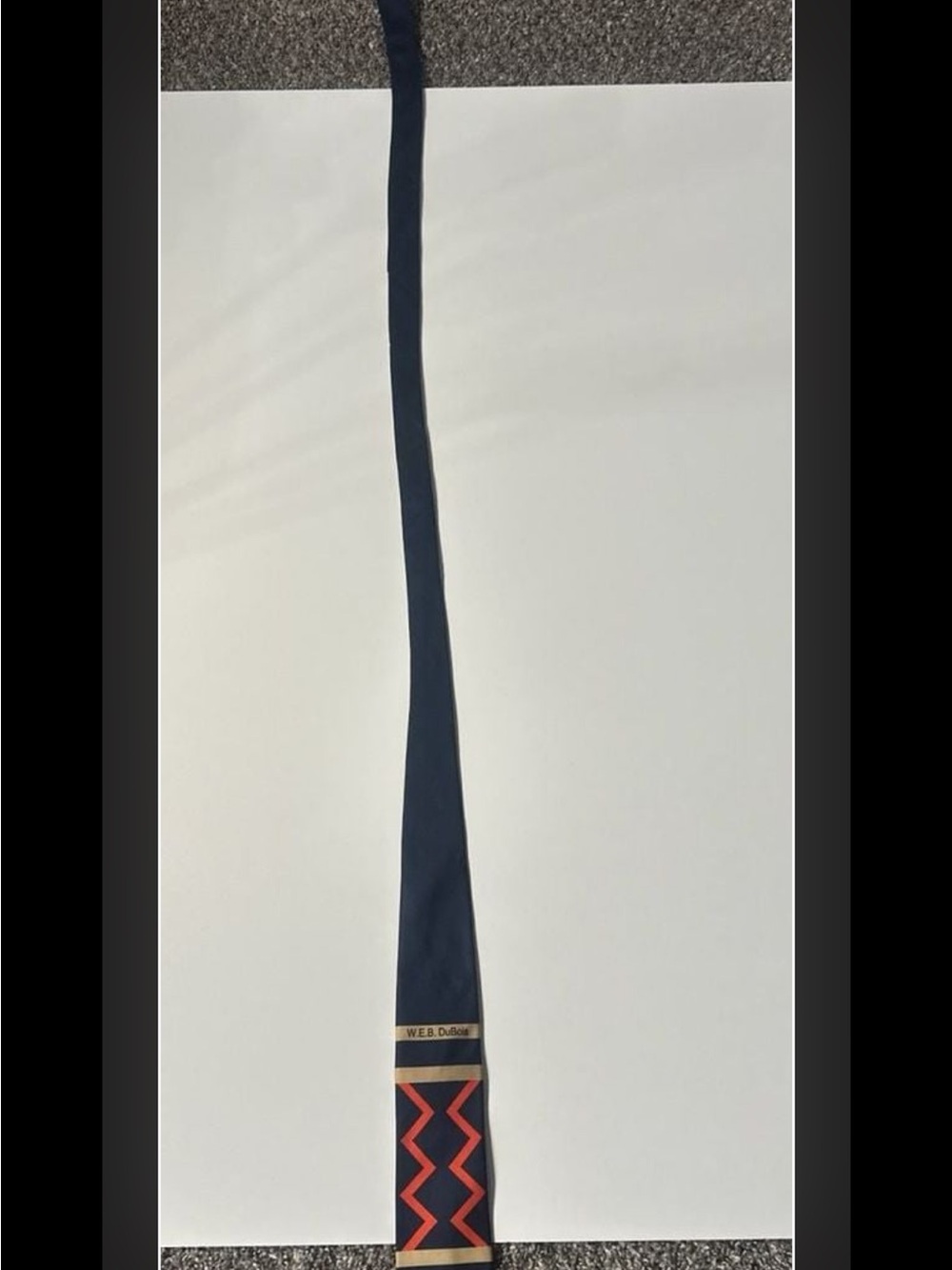 W.E.B. Du Bois Commemorative Data Portrait Navy Blue Polyester Necktie